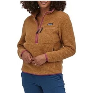 Patagonia Tan Fleece with Purple Accents